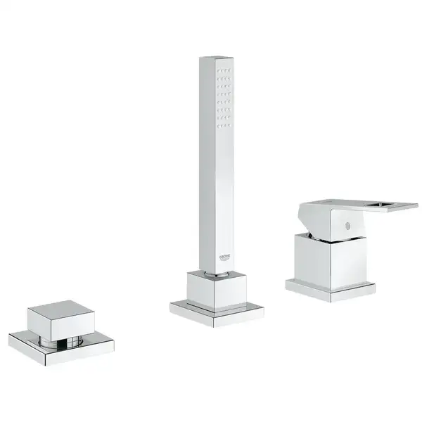 Смеситель на борт ванны, однорычажный Grohe Eurocube (цвет - хром) (19966000) фото 1 Aquada.com.ua