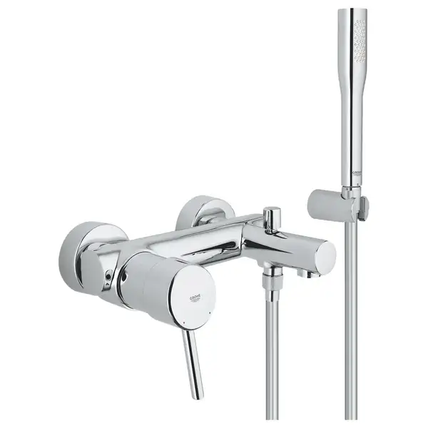 Смеситель однорычажный для ванны Grohe Concetto DN 15 (цвет - хром) с ручным душем (32212001) фото 1 Aquada.com.ua