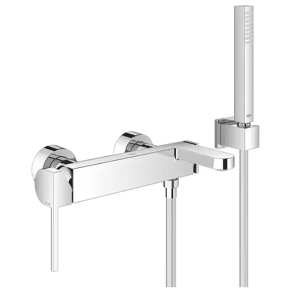 Смеситель для ванны Grohe Plus (цвет - хром), с душевым гарнитуром (33547003) фото 1 Aquada.com.ua
