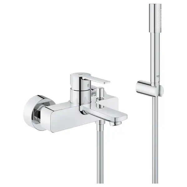 Смеситель однорычажный для ванны Grohe Lineare DN 15 (цвет - хром) с ручным душем (33850001) фото 1 Aquada.com.ua