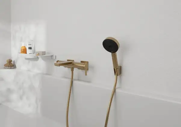 HANSGROHE Tecturis E Смеситель для ванны, шлифованная бронза (73420140)