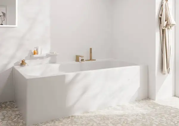 Змішувач на борт ванни Hansgrohe Tecturis E (колір - шліфована бронза), з душовим гарнітуром 73443140
