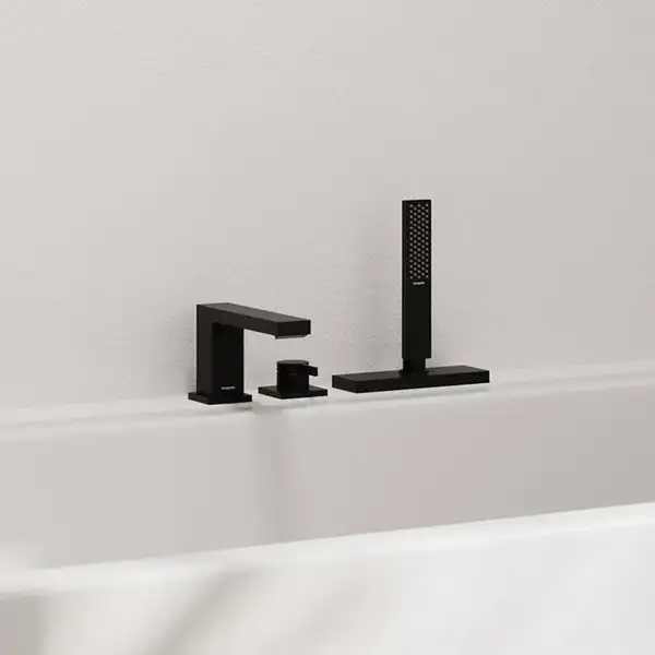 Змішувач на борт ванни Hansgrohe Tecturis E (колір - чорний матовий), з душовим гарнітуром 73443670