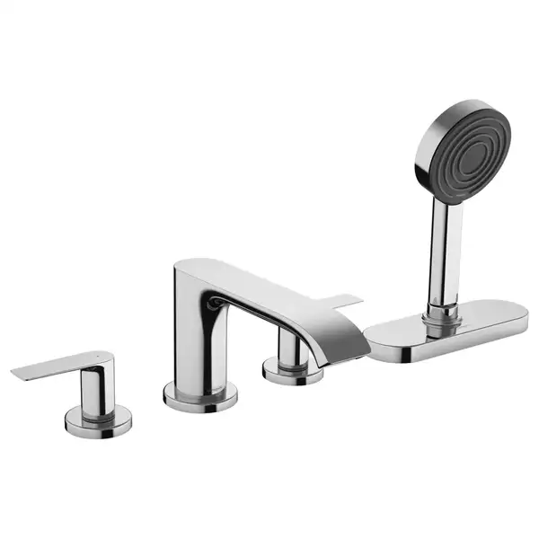 Смеситель на борт ванны Hansgrohe Vivenis (цвет - хром), с душевым гарнитуром (75444000) фото 1 Aquada.com.ua