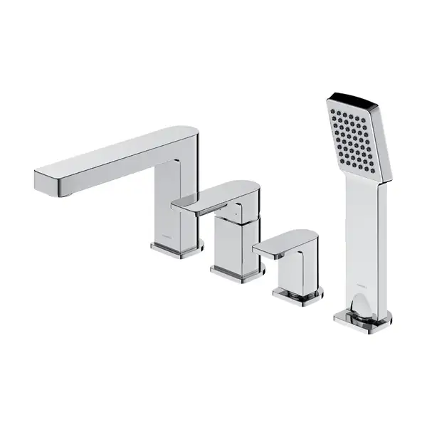 змішувач для ванни Omnires Baretti на 4 отвори chrome (BA7832CR)