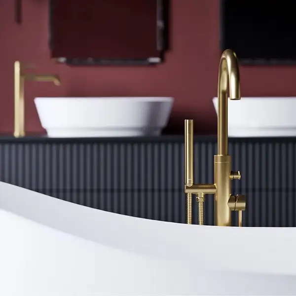 змішувач для ванни окремий Omnires Y brushed gold (Y1233GLB)