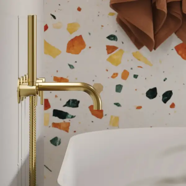 змішувач для ванни Omnires Y на 5 отворів brushed gold (Y1237/1GLB)