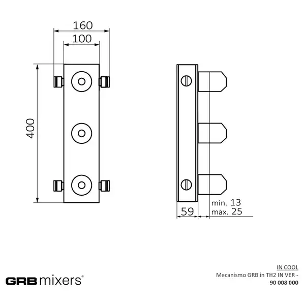 GRB Incool Термостат скрытый, 2 потребителя (90008000)
