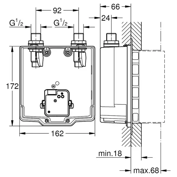 Прихований монтажний ящик GROHE Eurosmart Cosmopolitan E (36339000)