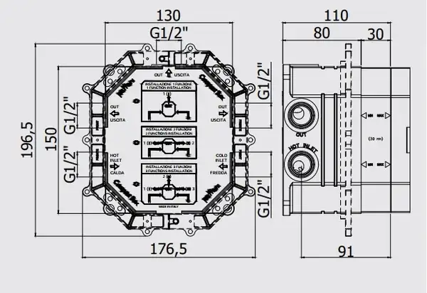 Paffoni Compact Box Встраиваемая часть для смесителя (CPBOX001)