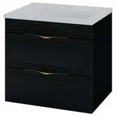 Mirater Эстель тумба с умывальником, черная (000008333)