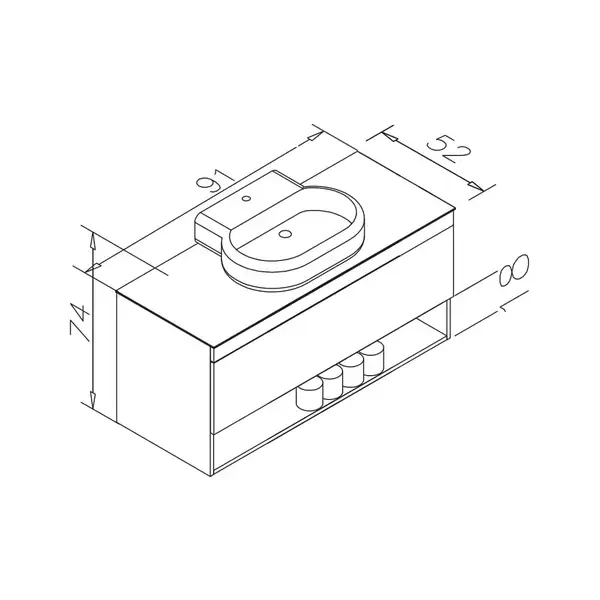 Imprese BLACK EDGE тумба, дерево (f32119OK(1))
