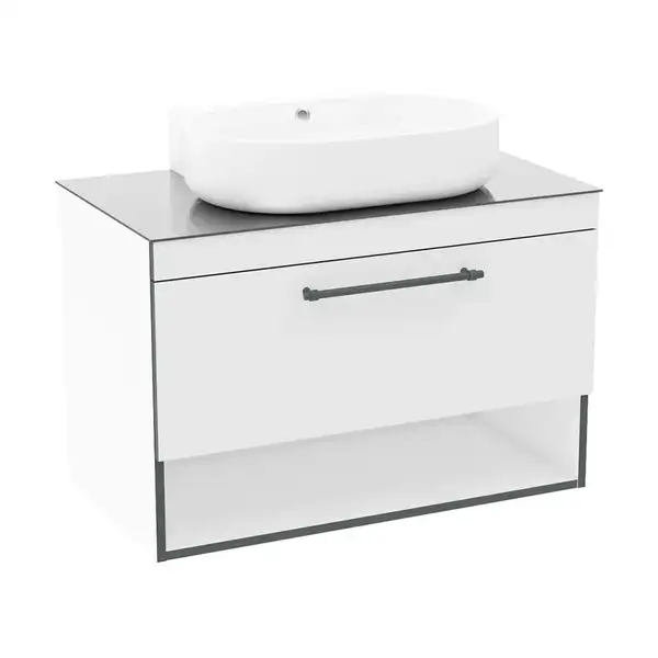 Imprese BLACK EDGE Тумба 90см, белая (f32119W(1))