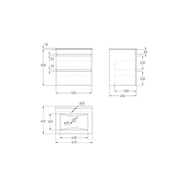 Imprese VACLAV комплект, белый (u08406403FH+с061010361)