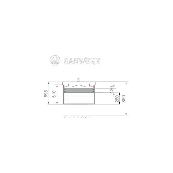 Sanwerk LIGA AIR Тумба 90 см, дерево (MV0000394)