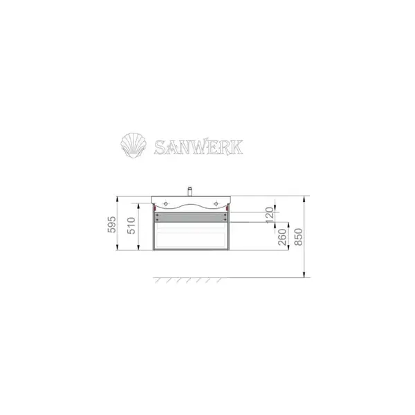 Sanwerk FOREVA AIR Тумба с умывальником, белая (MV0000820)