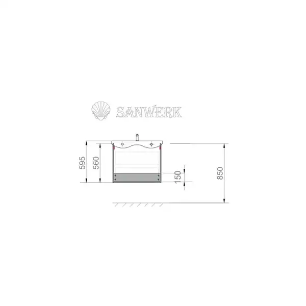 Sanwerk ALESSA AIR тумба з умив. біла MV0000899