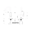 AIM DG00750 змішувач кухонний, чорний (DG00750) (DG00750 matte black)