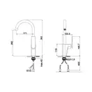 AIM DG08950 змішувач кухонний, чорний (DG08950) (DG08950 matte black)
