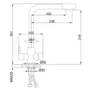 FRAP F4348 змішувач кухонний, сатин (F4348)