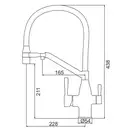 FRAP F4397-9 змішувач кухонний, сірий (F4397-9)