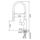 FRAP F4452-7 змішувач кухні, чорний (F4452-7)
