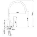 FRAP F4458 змішувач кухонний, білий (F4458)