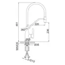FRAP F4497 змішувач кухонний, хром (F4497)