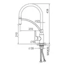 FRAP F4552-6 змішувач кухонний, чорний (F4552-6)