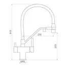 GAPPO G4395-69 змішувач кухонний, сірий (G4395-69)