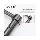 GAPPO G4398-51 кухонний змішувач, чорний (G4398-51)