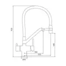 GAPPO G4398-89 змішувач кухонний, сірий (G4398-89)