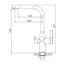 GAPPO G4399-4 кухонний змішувач, сталь (G4399-4)