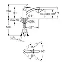 Grohe Eurosmart змішувач кухонний, чорний (303052431)