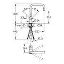 Grohe Vento кухонный смеситель, сталь (30435dc0)