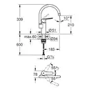 Grohe Start кухонний змішувач, чорний (304692430)