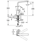 Grohe Eurocube кухонный смеситель, сталь (31255dc0)