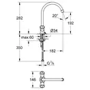 Grohe Costa L смеситель кухонный, хром (31812001)