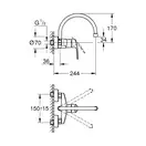 Grohe Eurosmart кухонный смеситель, хром (32482003)