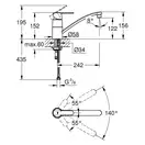 Grohe Get смеситель кухонный, хром (32891000)