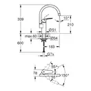 Grohe Eurosmart змішувач кухонний, чорний (332022433)