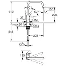 Grohe QuickFix Start смеситель кухонный, хром (CV036247)