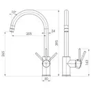 IMPRESE ARGO-S змішувач кухонний, чорний (f03409010CB)