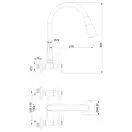 Invena Roma змішувач кухонний, чорний (BC-24-E4S)