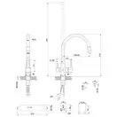 Invena Glamour змішувач кухонний, бежевий (BZ-02-F03)