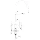 Invena Ksanti змішувач кухонний, inox BZ-37-i03