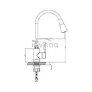 Invena Pogo змішувач кухонний, хром (BZ-80-L03)