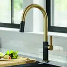 Kraus Oletto KPF-2820, змішувач, золото (KPF-2820BBMB)