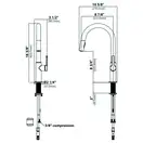Kraus Oletto KPF-2820, змішувач, золото (KPF-2820BBMB)