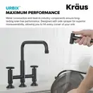 Kraus Urbix змішувач кухонний, чорний (KPF-3125MB)